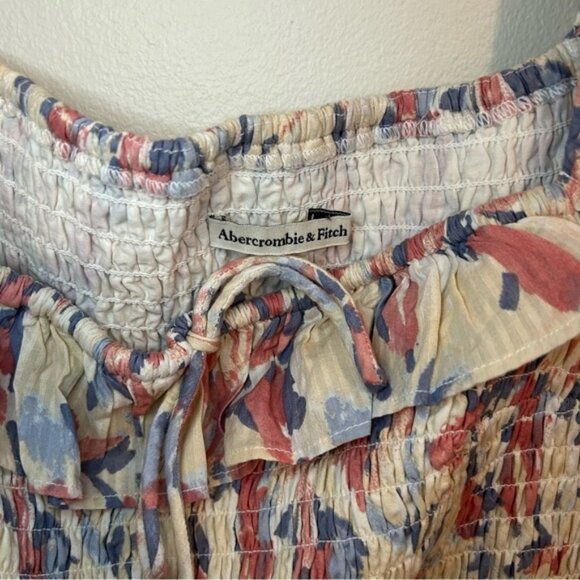 Abercrombie & Fitch Smocked Floral Bodice Mini Dress Size XL - Picture 3 of 5
